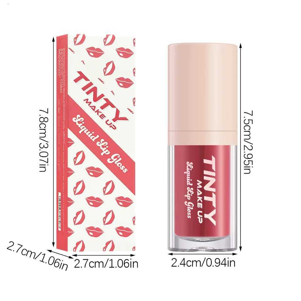 Four color mirror lip gloss lip oil nude brown moisturizing transparent lip makeup cosmeticsXJ250724