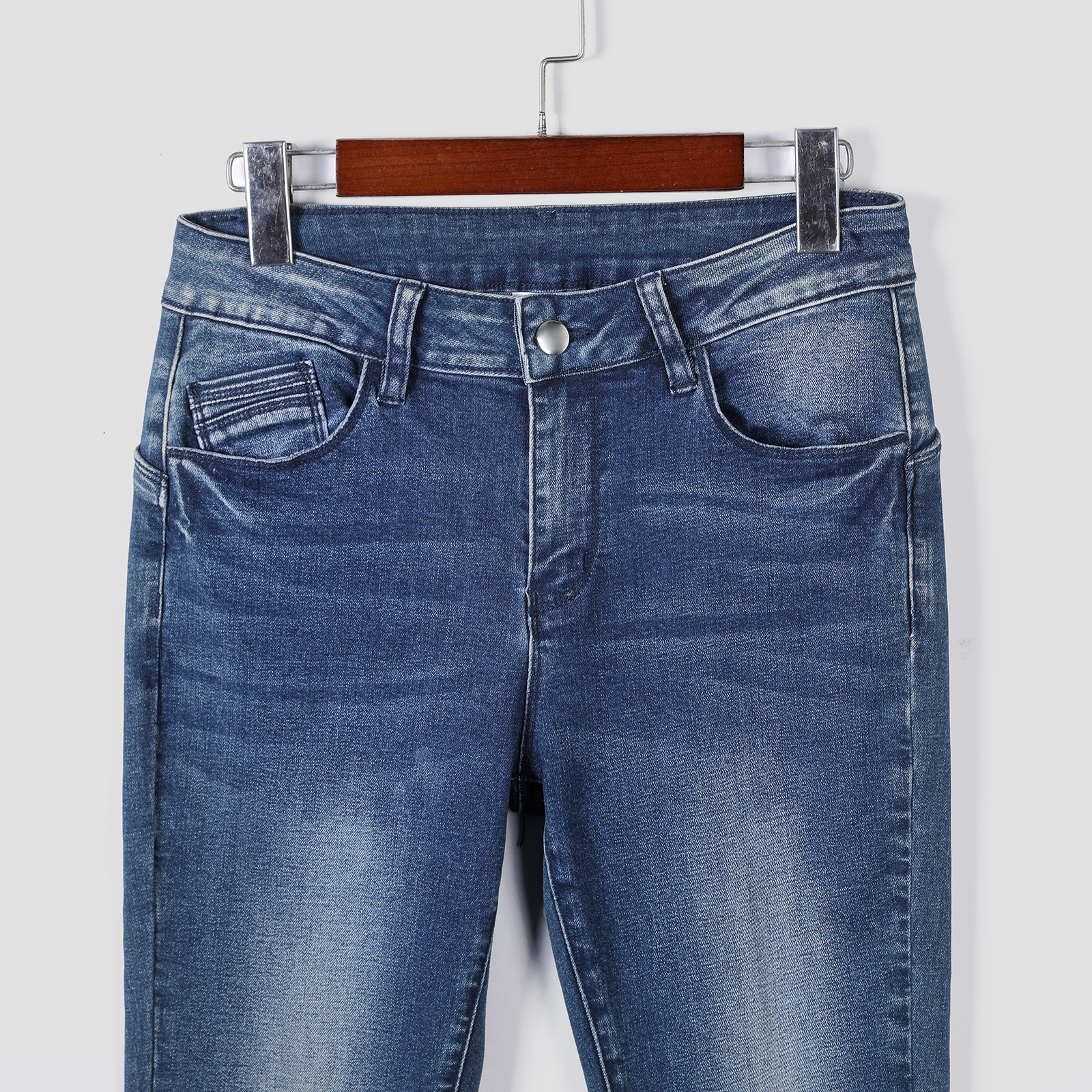 Ladies' tight jeans fashionable jeans comfortable fit showcasing personality