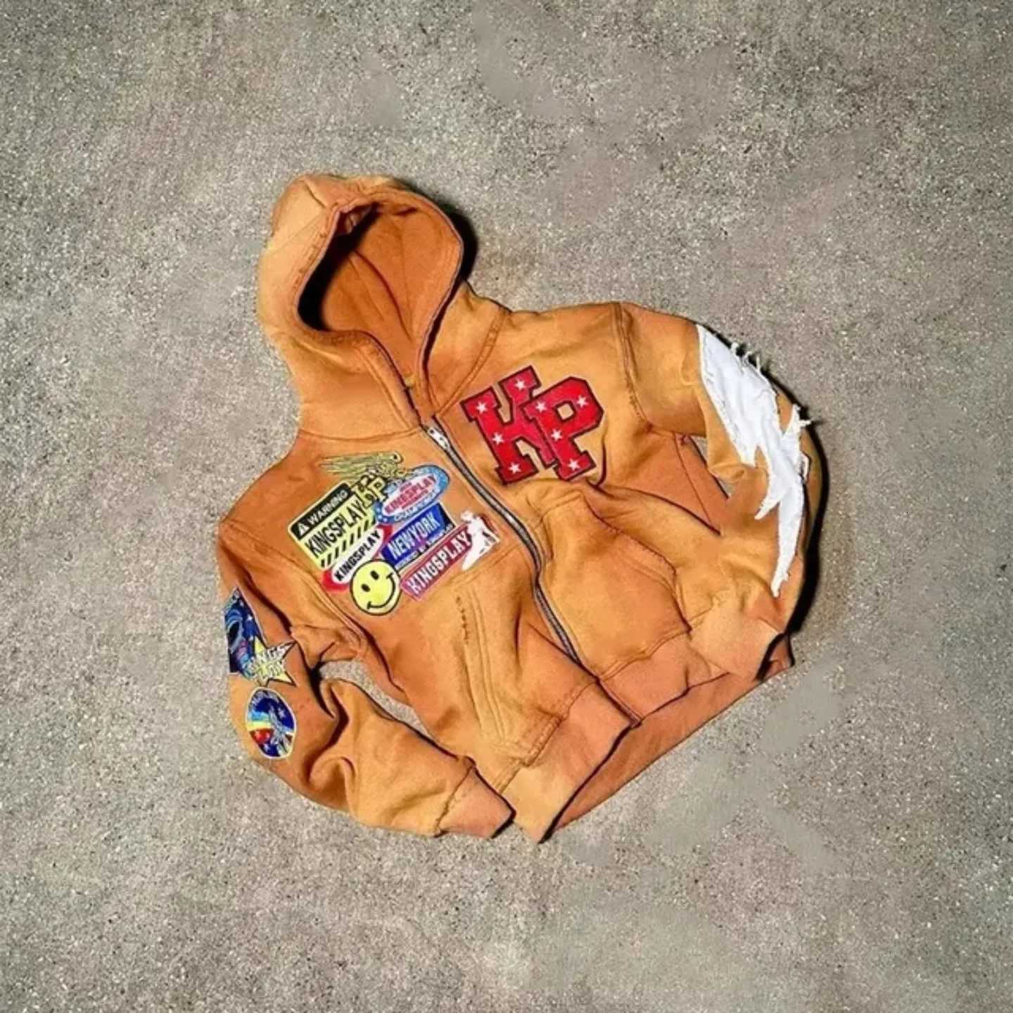 American Retro Zipper Hoodies Y2K Clothes Mens Womens Harajuku Hip Hop Cartoon Graphics Oversized Hoodies Sweatshirts Jackets X250725 L251018AJ1Y