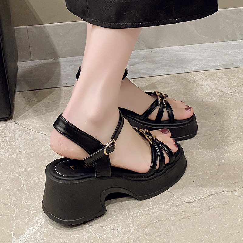 Ddmysports Women S To Match Skirts New One Strap Soft Sole Fairy Style Ins Trend Summer Flat Sandals For Students Outdoor Shoes