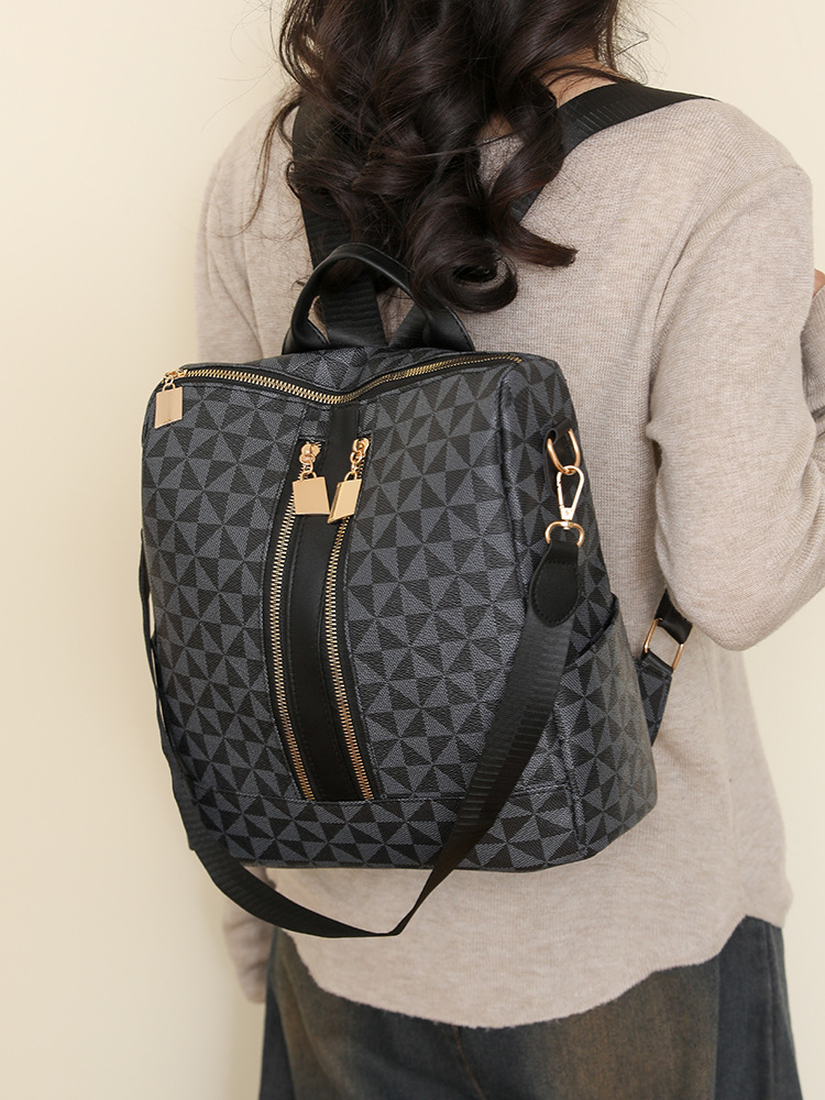 Printed backpack women large capacity new trend back steamed stuffed bun mother bag leisure travel bag trend 2025s hot