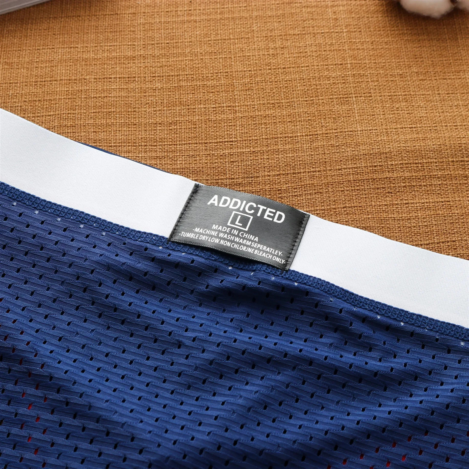 Mens low waist breathable ice mesh hole comfortable fashion briefs men 250717