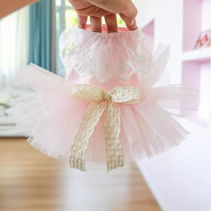 T810 Summer pet princess style cute skirt dog princess skirt cat skirt thin corgi teddy fairy skirt