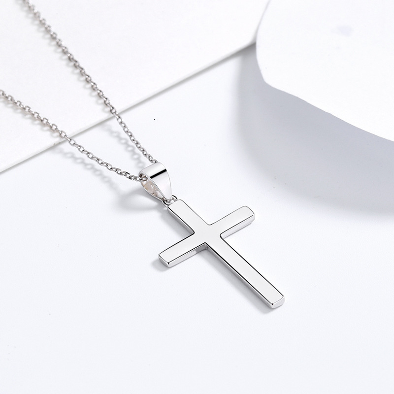 Sterling Sier Cross Necklace Jewelry Women Fashion Versatile Pendant Collarbone Chain for Men Jewelry for Women