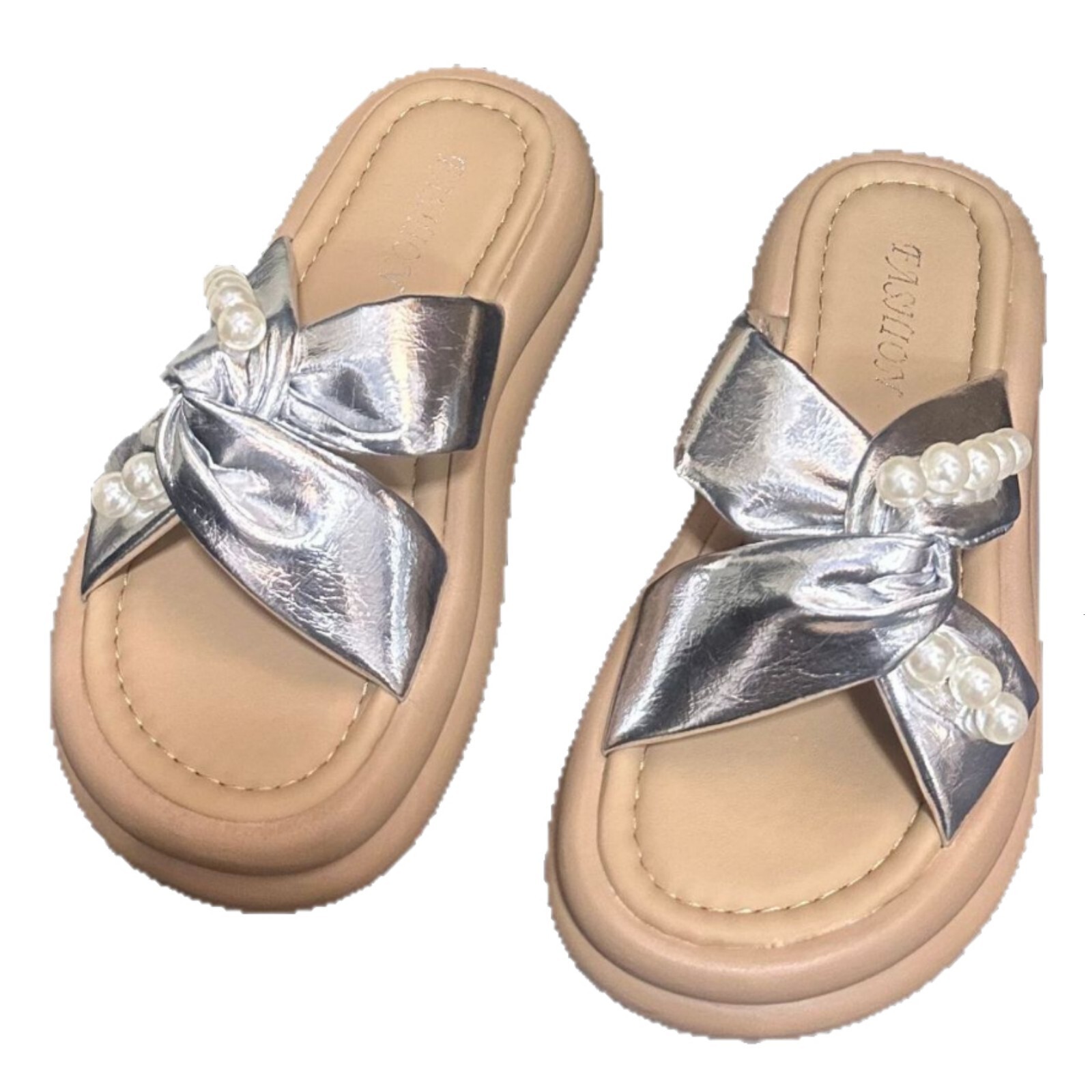 Ddmysports Platform Cross Strap For Women Summer New Fashion Comfortable Casual French Style Pearl Dress Sandals Outdoor Shoes