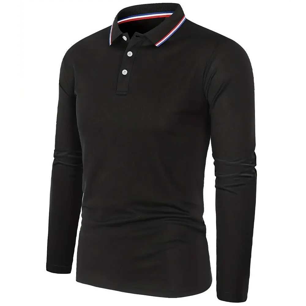 Mens Spring and Autumn Casual Breathable Comfortable Polo Shirt Hot Selling Fashion Mens Business Long Sleeve T-Shirt XJ250725