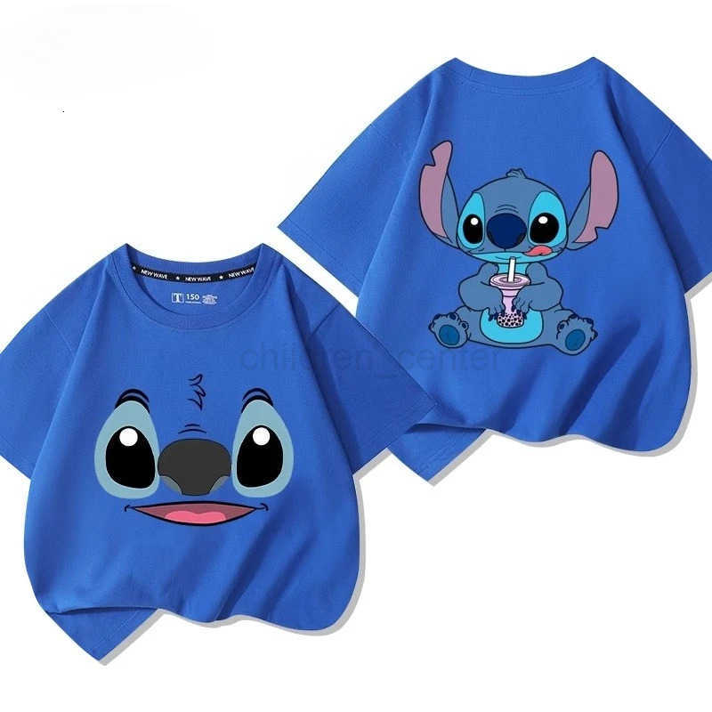 Disney Summer Childrens Comfortable Cotton T-shirts Lovely Cartoon Printing Pullover Short Sleeve Kids Loose Chic Tees Tops456 W250725tyt