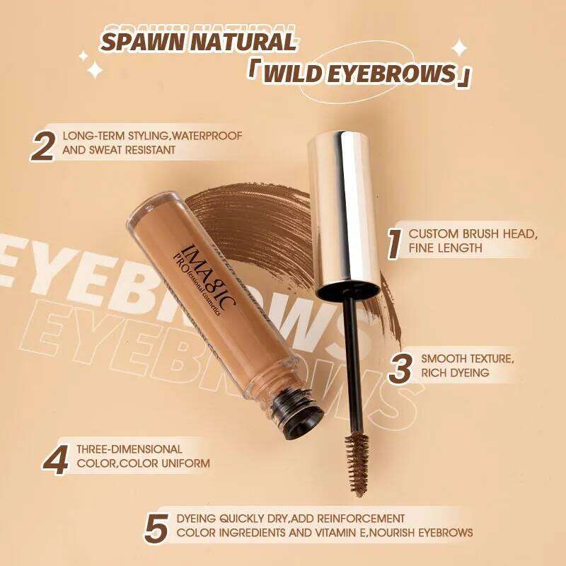 IMAGIC 5ML 6Colors Eyebrow Gel Cream Natural Pigment Wild Enhancers Waterproof Smooth Long-Lasting Professional Makeup Cosmetics X250