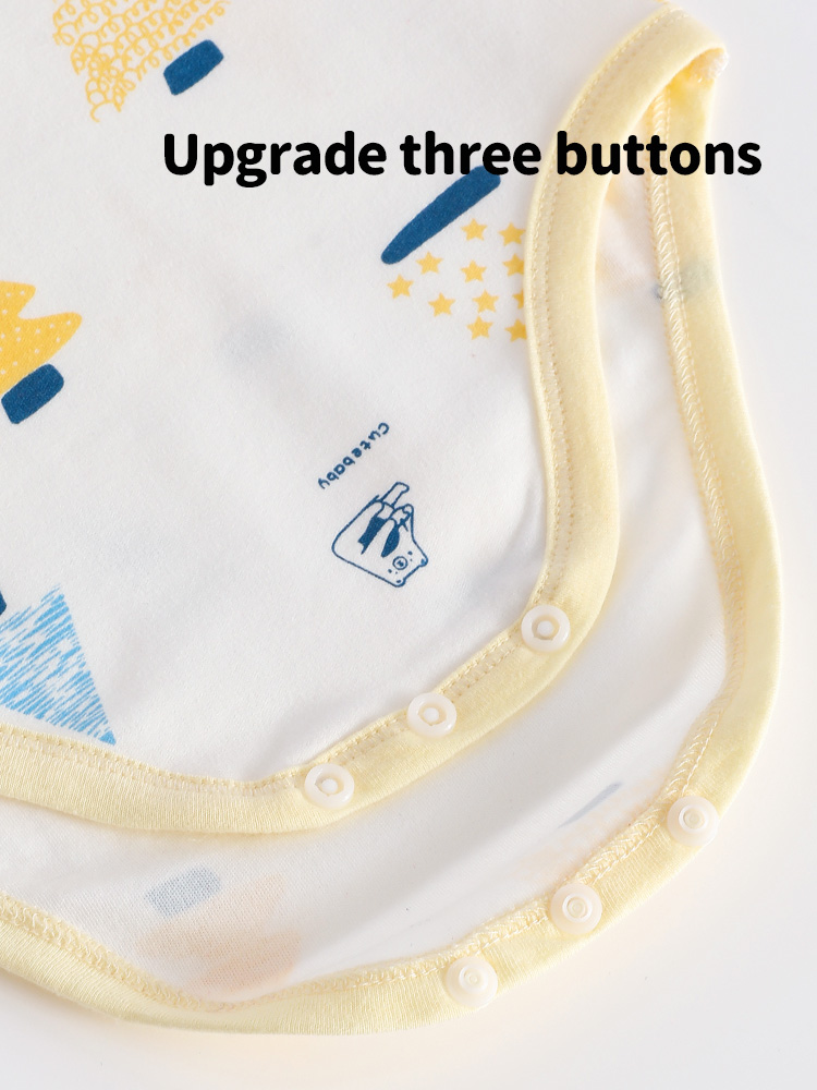 newborn baby longsleeved fart clothes round neck cartoon crawling clothes spring and summer windproof infant triangle romper