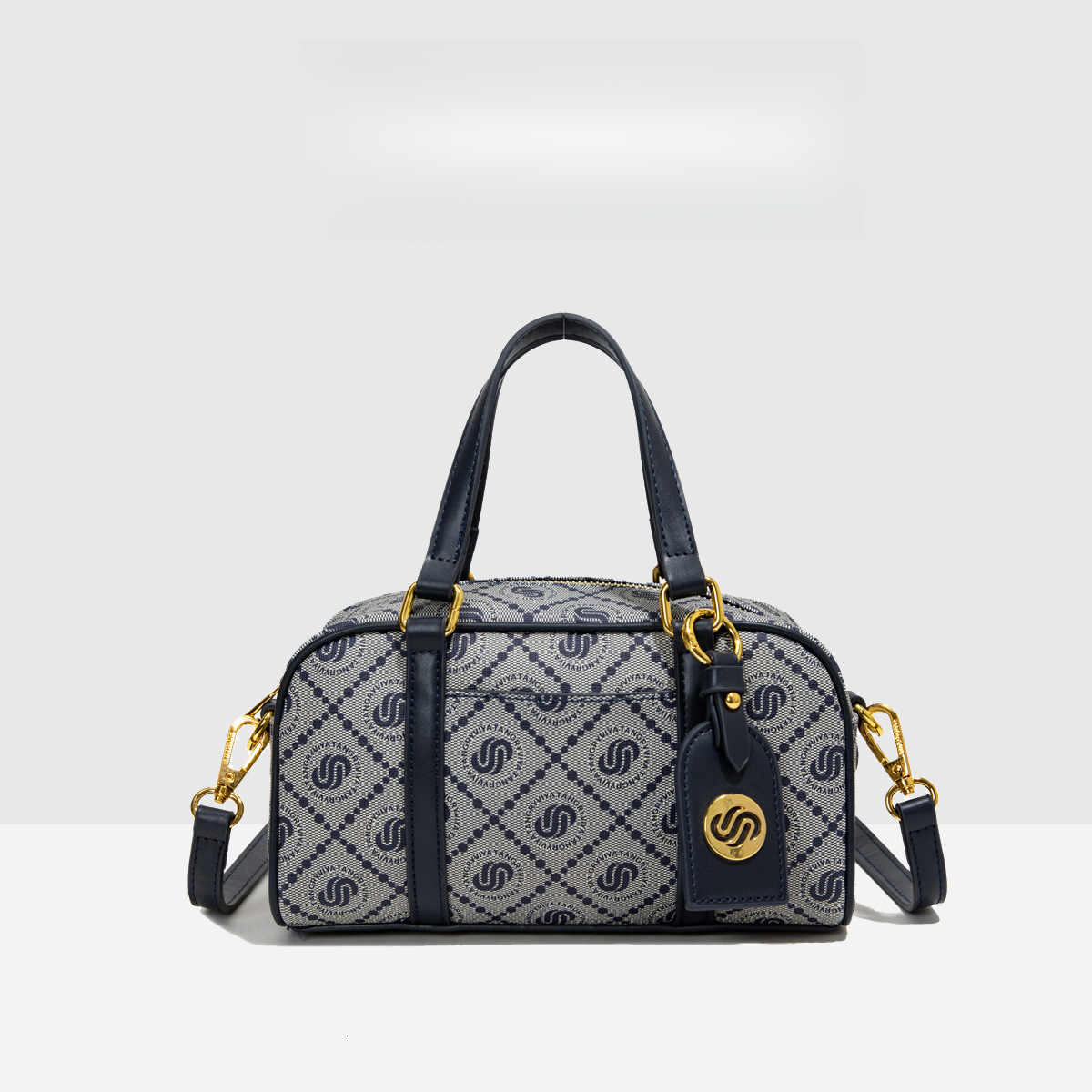 Luxury Brand Designer Bag Vintage TB Monogram PVC Fabric New Pillow Bag Fashion Trend Handheld Bowling Bag Casual Boston Baseball Bag