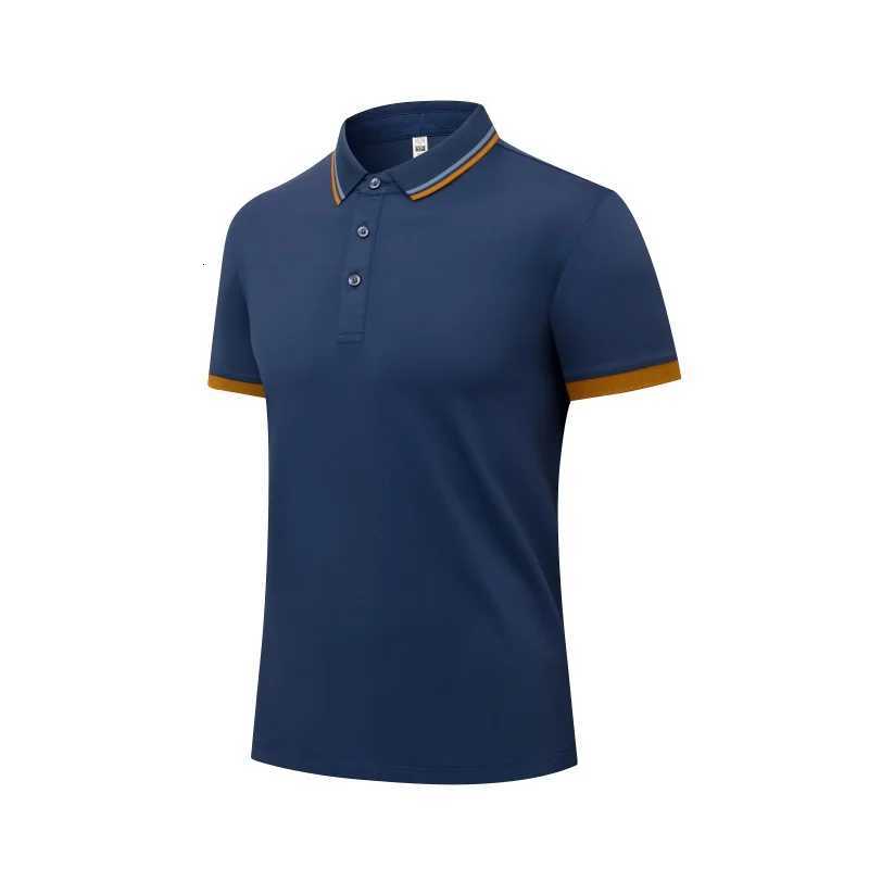 2025 New Mens Short Sleeve Solid Color Polo Shirt Breathable Comfortable and Elastic Top New Casual Business Style Polo ShirtXJ250725