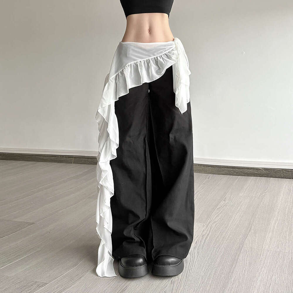 2025 New Fashion Trend Casual Slim Fit Versatile Irregular Ribbon Waist Decoration Women's Clothing e4b