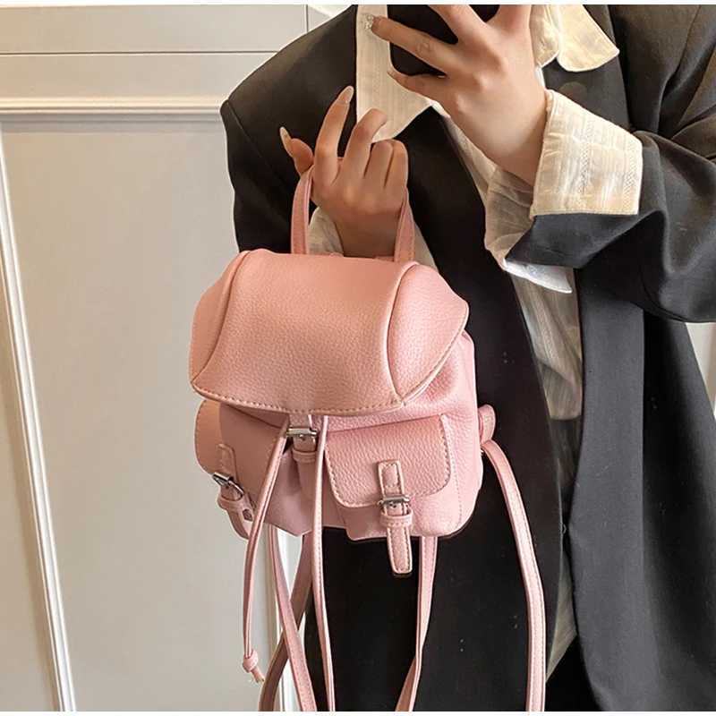 Mti-Pocket Ladies Bag Simple And Stylish Texture Luxury Versatile Small Backpack Fresh And Natural High-Grade Leather Handbag Y250724