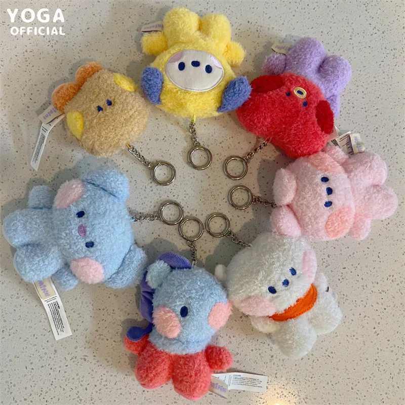 8cm Kawaii Bt21 Small Animal Mini Cooky Rj Tata Plush Keychain Knapsack Pendant Cartoon New Plush Doll Pendant Birthday Gift 250715