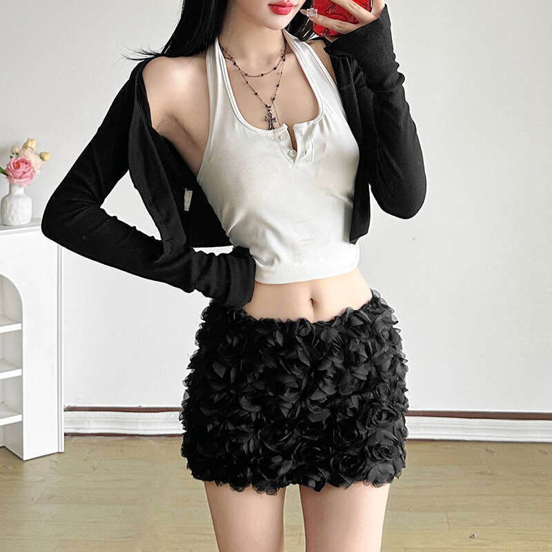2024 Autumn Winter New Women's Street Fashion Solid Color High Waist Bodycon Skirt a1d