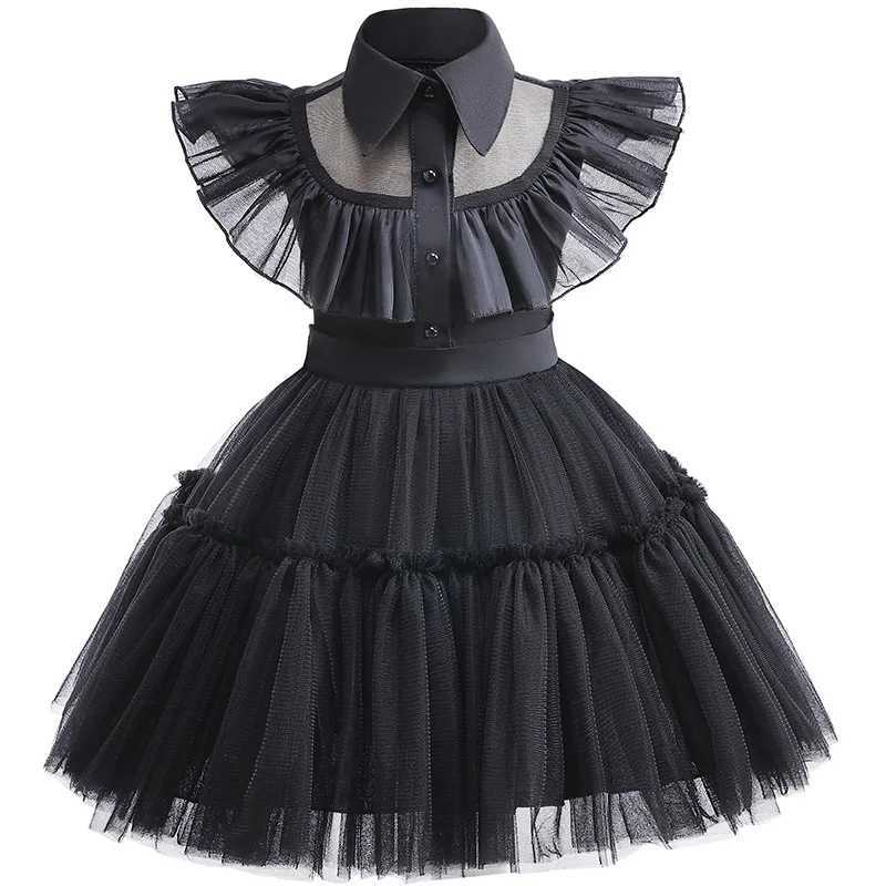 New Halloween Baby Girls Dress Summer Mesh Princess Dress Prom Par Performance Costumes Kids Clothes 1 2 3 4 5 6 Years Old Z250725