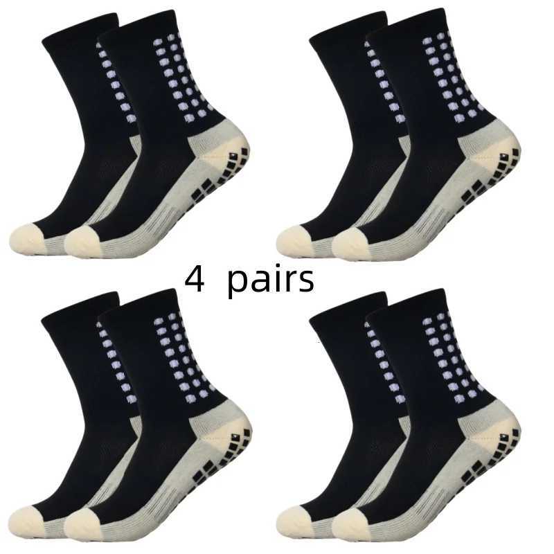 4 pairs of mens soccer socks non-slip grip pad basketball socks X250725