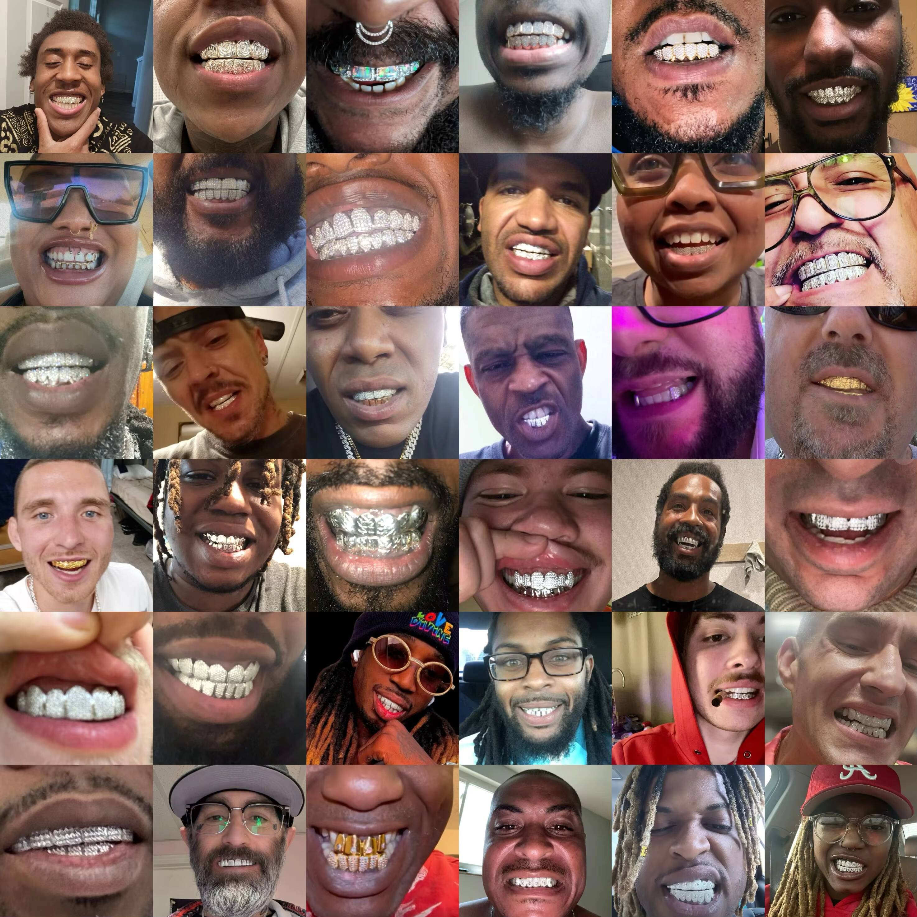 Custom VVS Moissanite S925 Silver Teeth Grillz Silver Diamond Bling Tooth Grills for Men Women High-End Jewelry Pass Test 8 on 8