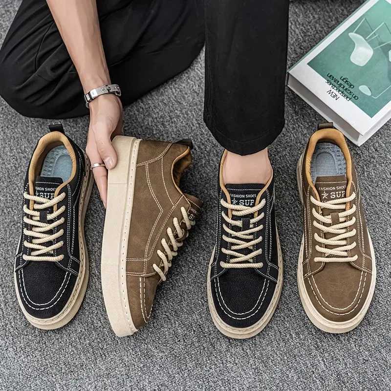 2025 Vulcanized Shoes for Men Luxury Brand Male Casual Shoes Thick-soled Non-slip Sneakers Hot Selling Skate Shoes XJ250725