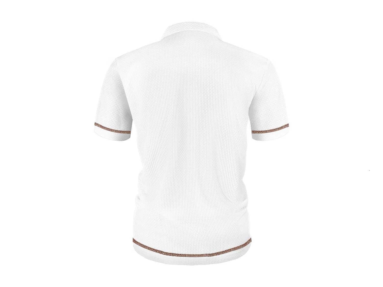 Summer Ice Silk Lapel Polo Mens Short-Sleeved T-Shirt Mens Top XJ250725