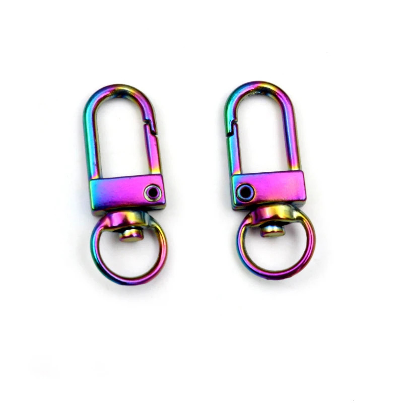Fashion Metal Rainbow Color Snap Lobster Clasp Earring Hooks Key Ring Keychains for DIY Jewelry Making Findings Accessories 250723