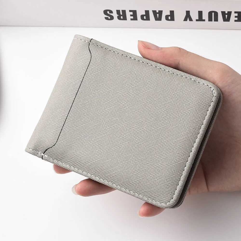 Simple Solid-Color Short Wallet Business Leisure Card Holder Male Wallet ID Card Bank Card Male Wallet Z250725