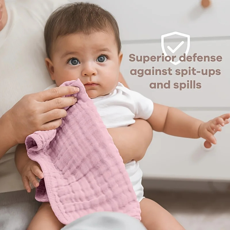 6pcs Baby Burp Cloths Large 6Layer Absorbent Cotton born Feeding Towel Soft Durable for Infants Multipurpose Vibrant Colors 250725