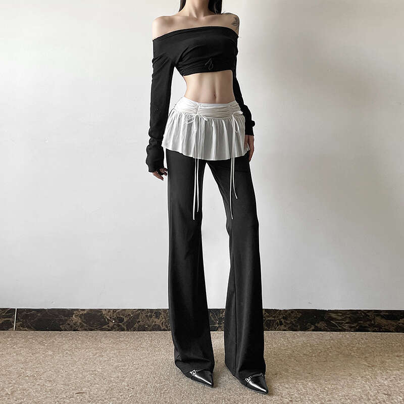 2024 Autumn New Women's Fashion Street Style High Waist Versatile Slimming Straight Casual Pants b31