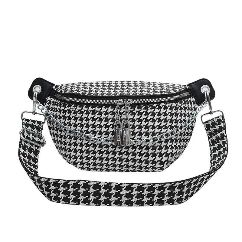 houndstooth CH Bag Fi Chain Waist Bag For Women CH Bags Quality PU Leather Fanny Pack Designer Shoulder Crossbody Bag Y250724
