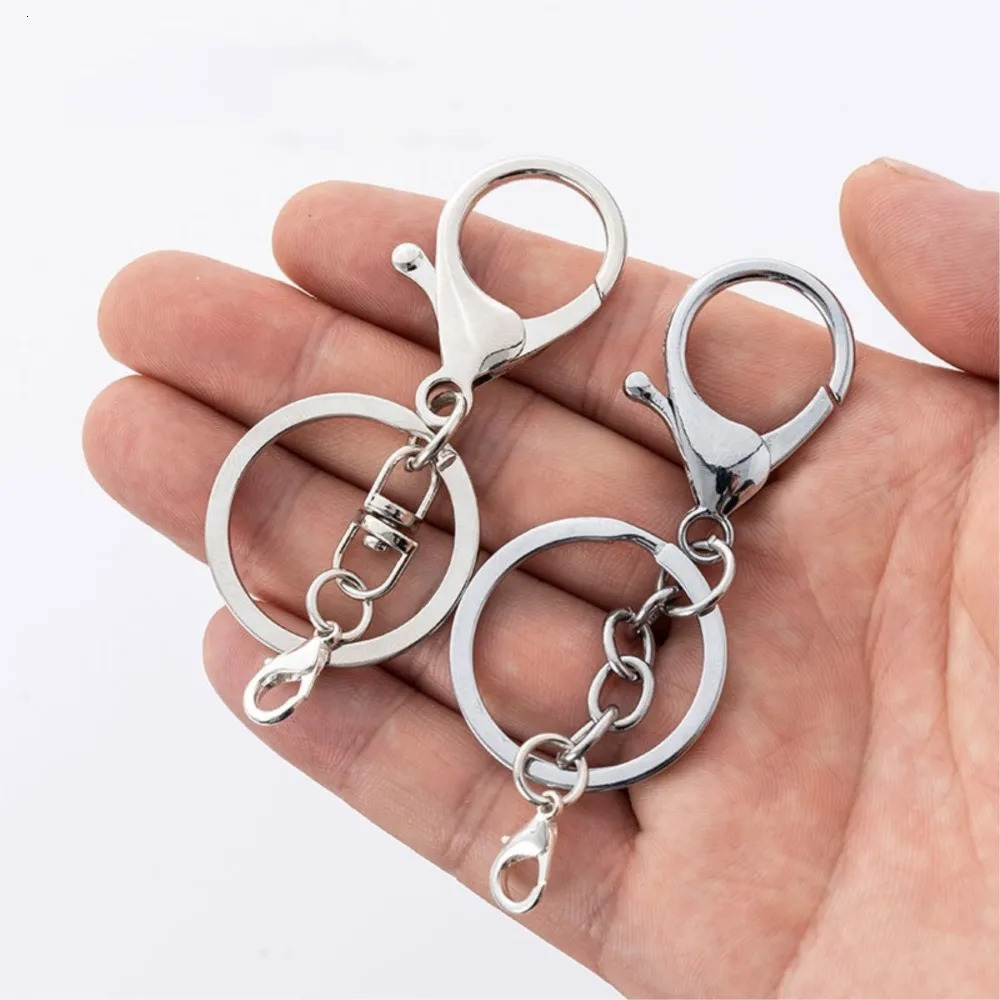 5Pcs Metal Swivel Lanyard Snap Hook Lobster Clasps Lanyard Keyrings Keychain For DIY Jewelry Making Supplies Findings Accessorie 250723