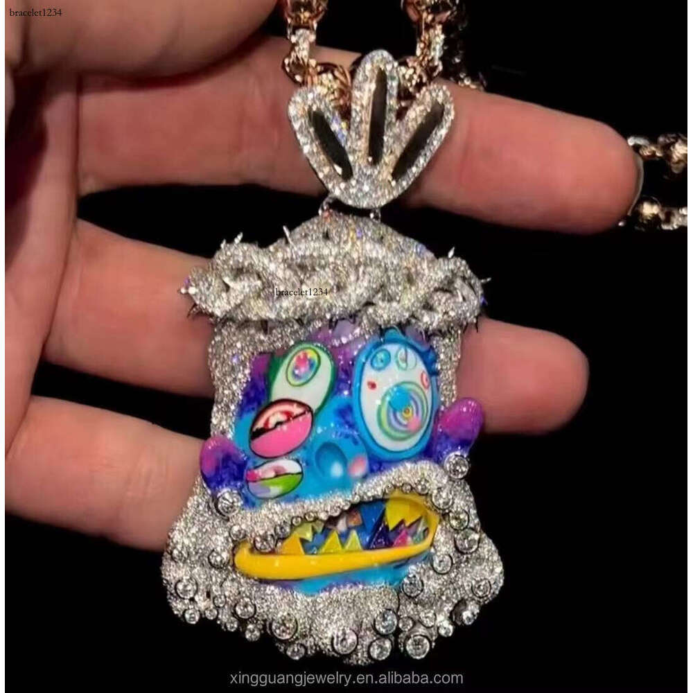 Personalized Gold Plated Sterling Sier Iced Out Pass Dia Tester Moissanite Stone Custom Pendant