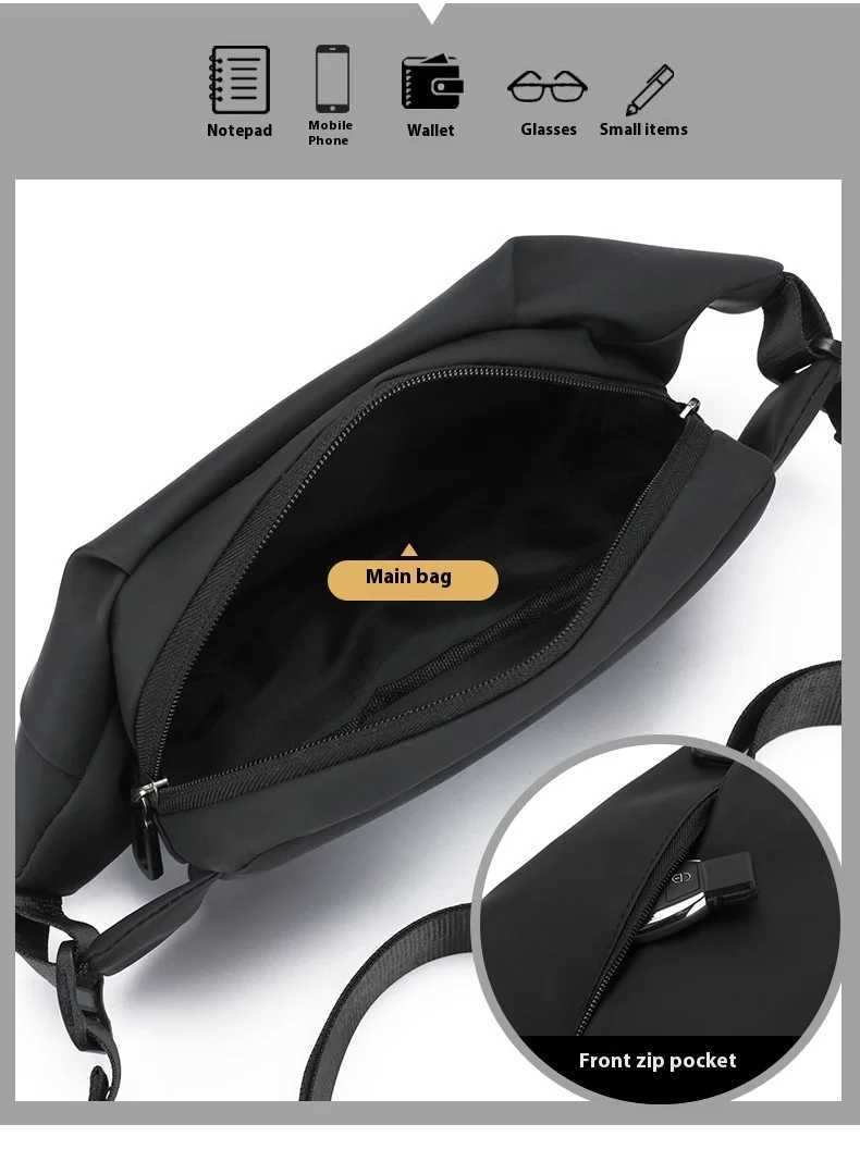 New Waist Bag Outdoor Chest Bag Business Crossbody Bag Multifunctional and Trendy Chest Bag Mens Sports Shoulder Bag Y250724