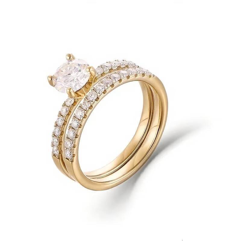 Luxury Jewelry Women Wedding Moissanite Rings Stacking Sterling Silver 925 Woman Rings Customizable Wholesale by Name