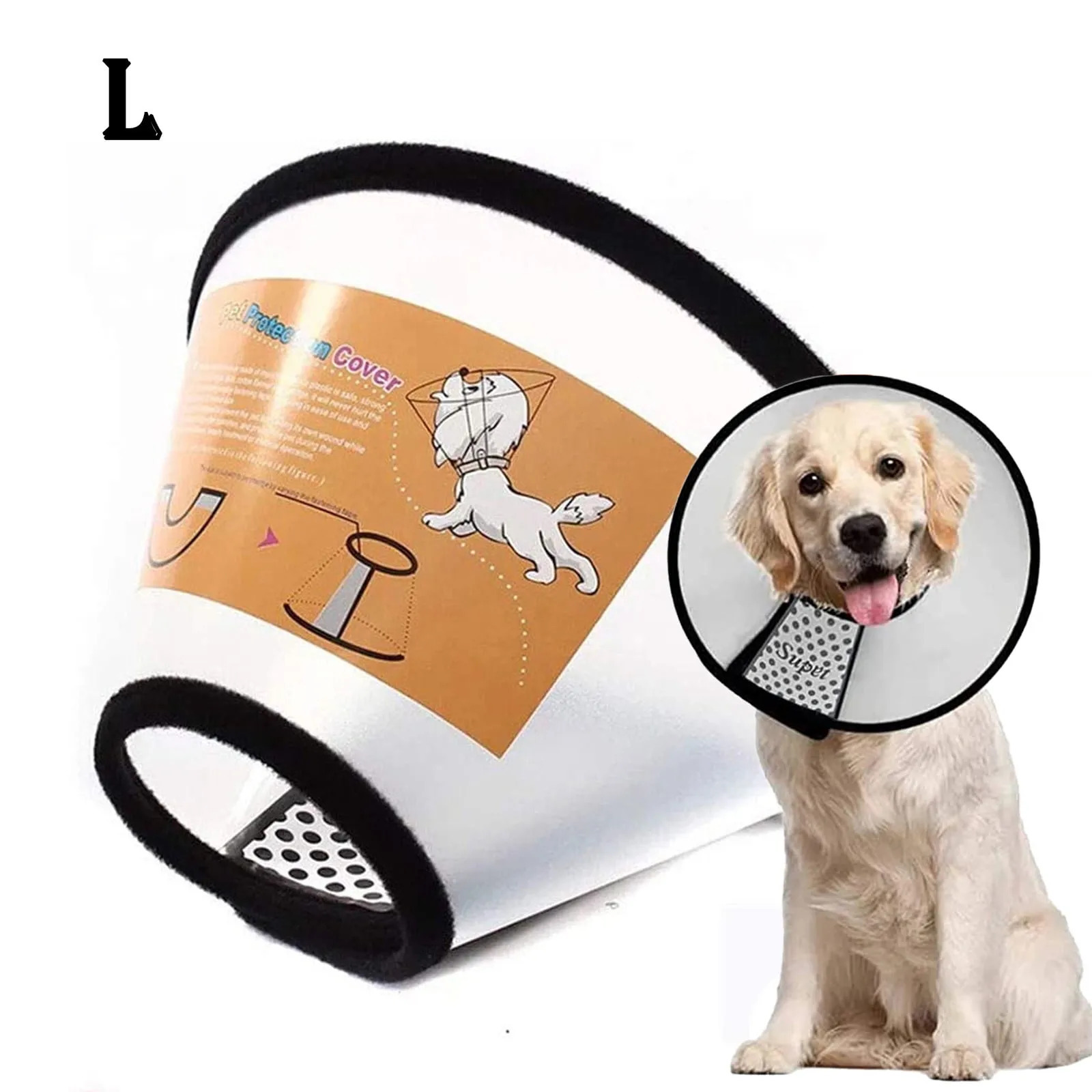 Pet Elizabethan Collar for Dogs Comfy Cones to Stop Licking Protective Collar for Dog After Surgery Anti-Bite Lick 250716