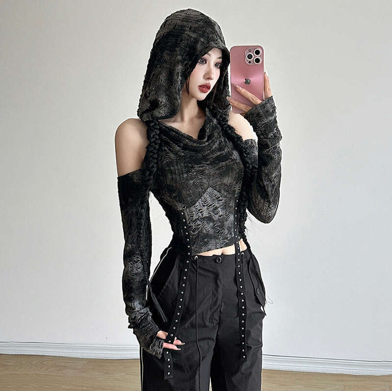 2023 Autumn Winter New Women's Street Fashion Solid Color Sexy Long Sleeve Off-Shoulder T-Shirt 659