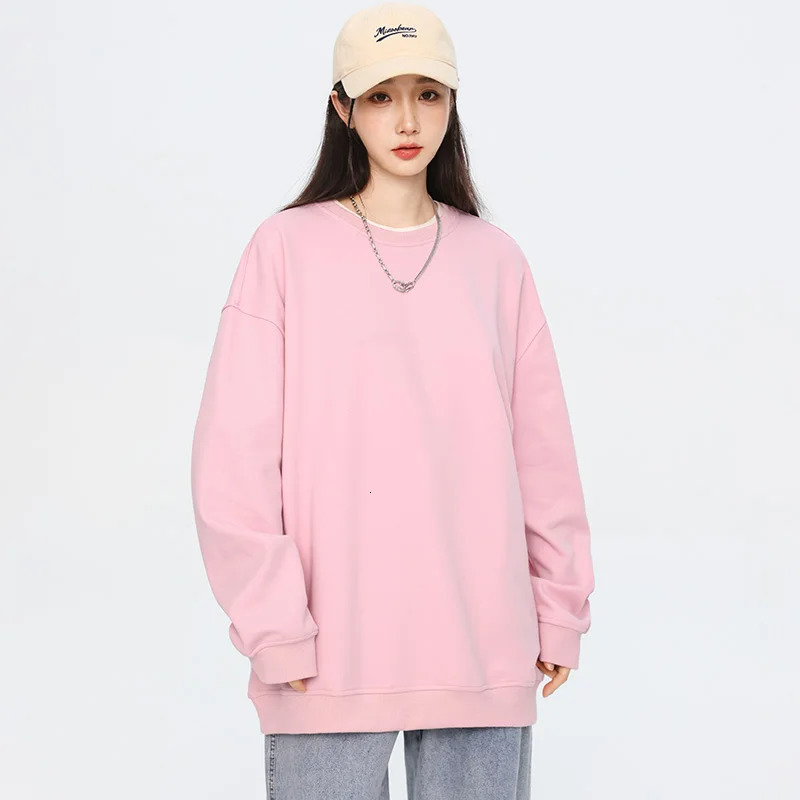 Autumn Oversized Purple Sweatshirts for Women Casual Streetwear Hoodie 2024 Female Long Sleeve Crewneck Pullovers Tops 250725