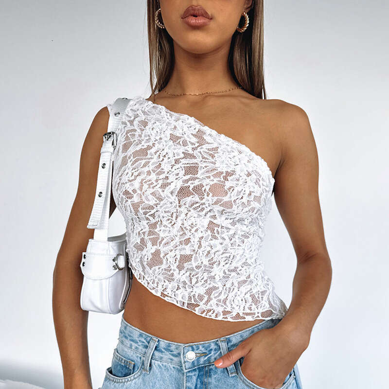 Spring New Women's Lace Asymmetrical Neck Cardigan Loose Patchwork Backless Tie Solid Color Top B5