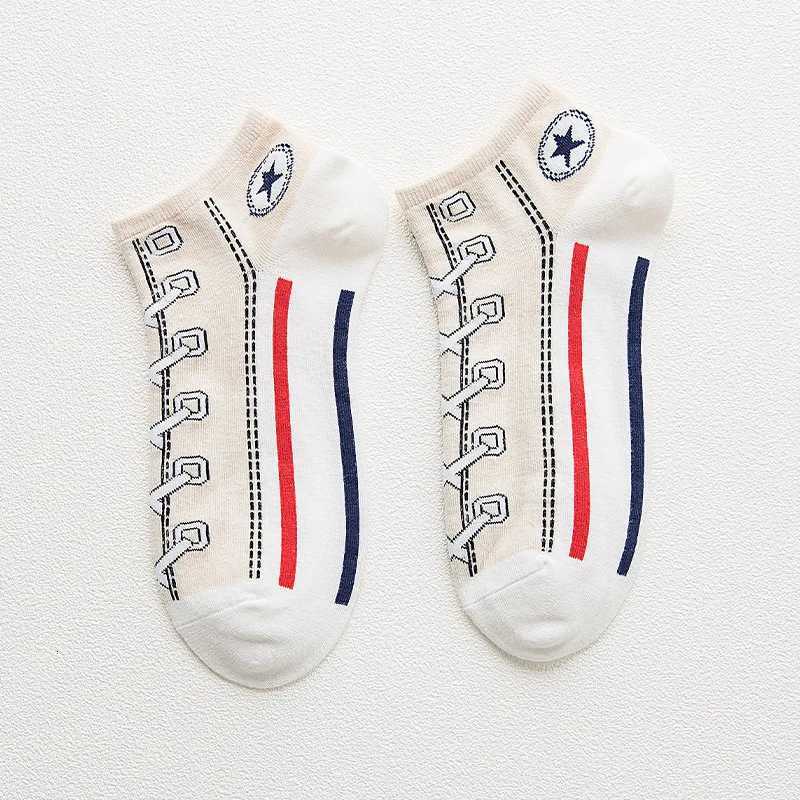 10 Pairs Mens Cotton Socks Casual Sports Boat Socks College Style Couple Canvas Short Socks X250725