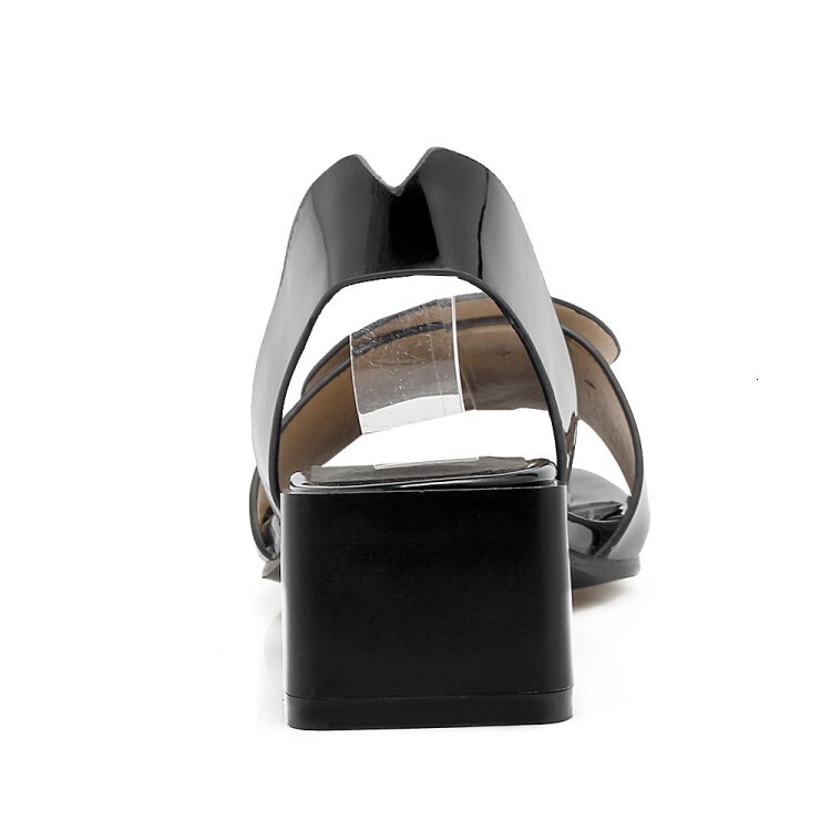 Designer sandals Round and Square Decorative Sandals Large Size 40-43 Mid Heel One-Strap Spring Summer