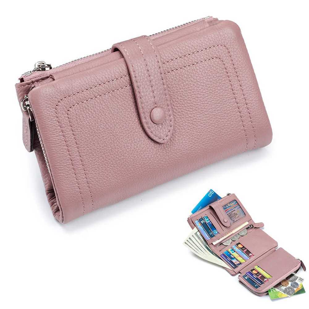 Short Genuine Leather Purses for Women Coins and Cards Soft Real Cow Leather Wallet Ladies Card Holder Clutch Money Bag Z250725
