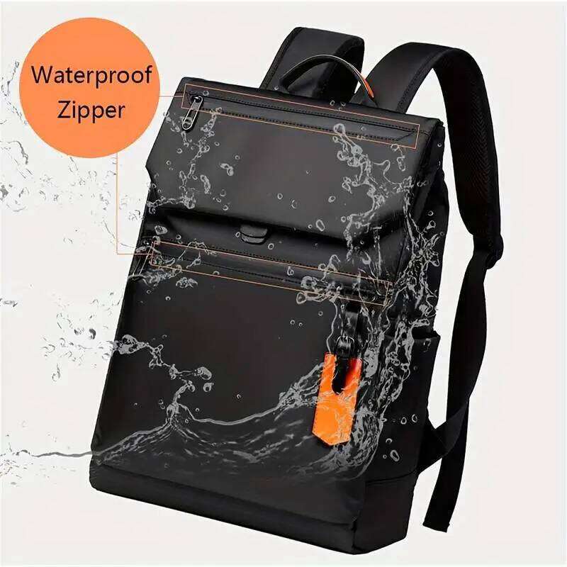 Men Oxford Cloth 14 15.6Inch Laptop Backpack With Usb Charging Port Waterproof Zipper Outdoor Travel Bag Bus