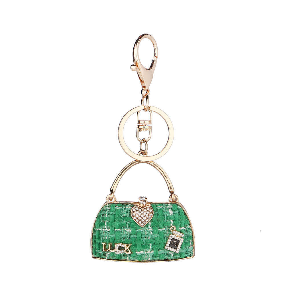 Perfume Bottle Bag Fashion Women's Backpack Pendant Zinc Alloy Rhinestone Keychain Gift