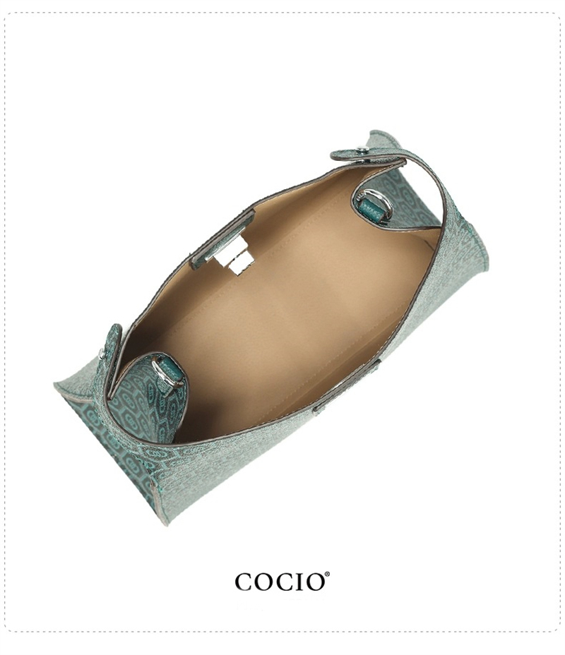 COCIO designer bag New peacock green handbag fashion new luxury womens bag large capacity casual vintage crossbody bag