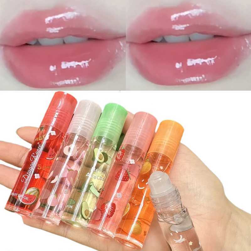 6 Color Plumping Clear Lip Oil Mirror Water Lip Gloss Lip Glaze Transparent Liquid Lipstick Moisturizing Fruit Lips Care Make UpXJ250724