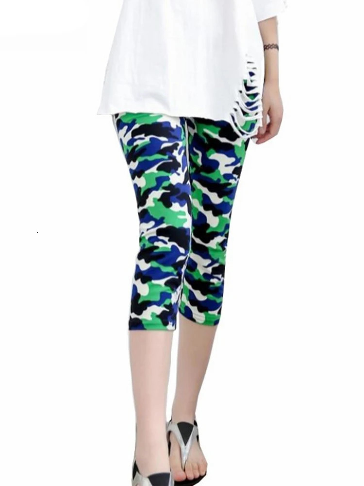 YSDNCHI Camouflage Leggings Fitness Pant Pantalones Print Legging Summer Soft Skin Legins Stripe Womens s 250725