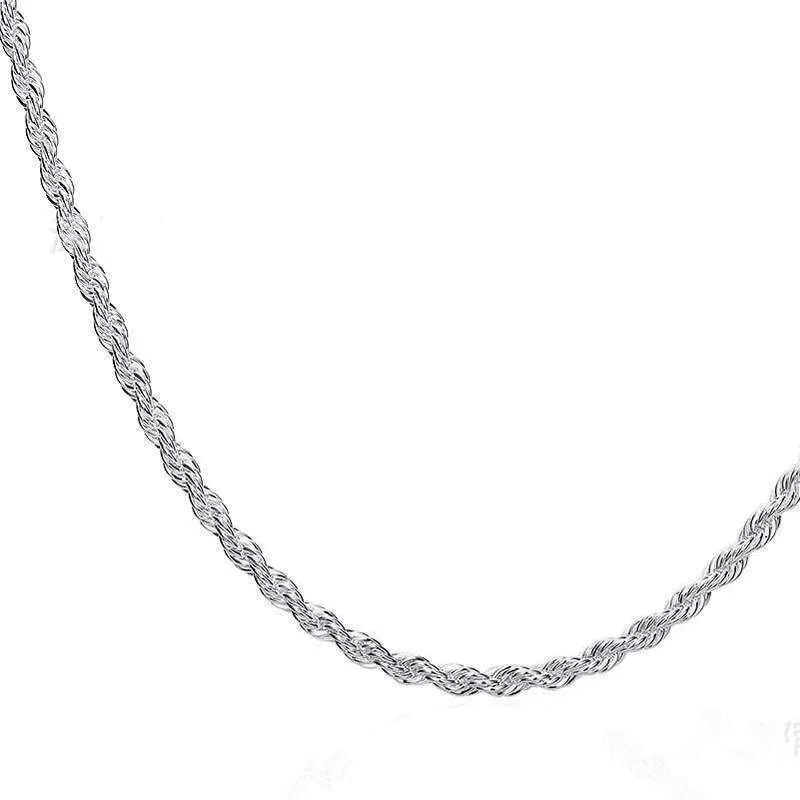 4mm Braided Necklace Sweater Chain Sier Jewelry Through testing, free home delivery is available.