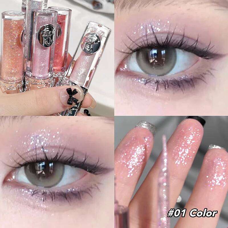 Liquid Eyeshadow Pearlescent Shimmer Silkworm Glitter Eyes Korean Makeup Fine Sparkling Eye Shadow Eyeliner Highlighter Cosmetic X250