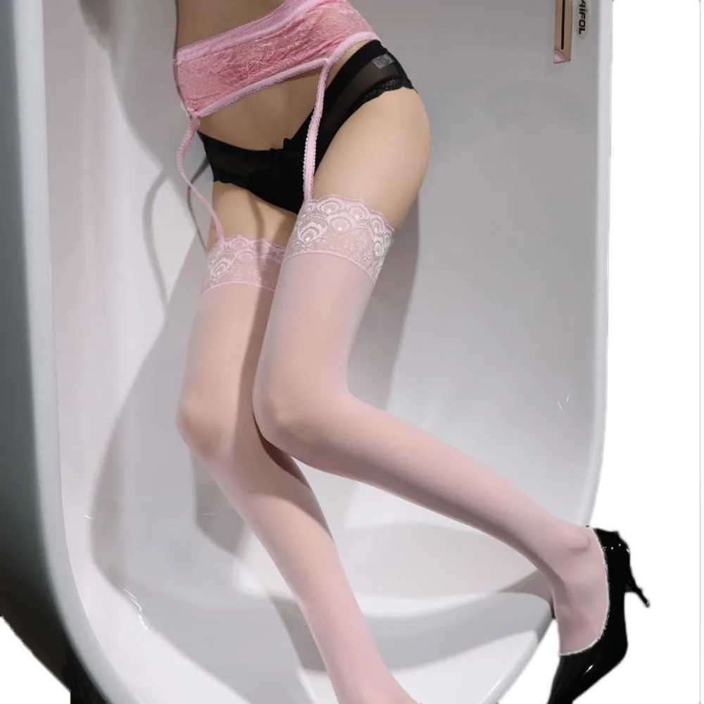 Sexy Suspender Garter High knee Stocking Lady open crotch Belt Lace hold on Tights Panties Underwear Thong erotic for women 250715