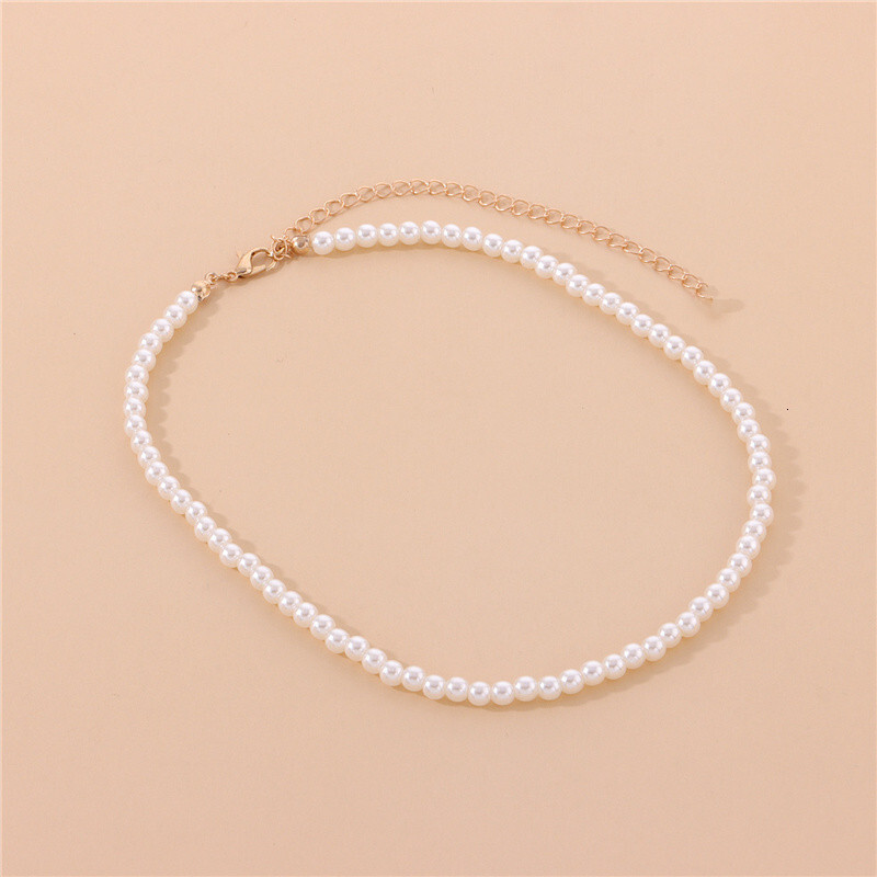 Minimalist Fashion Necklace Clavicle Pearl Pendant Sweater Chain Jewelry Jewelry for Women