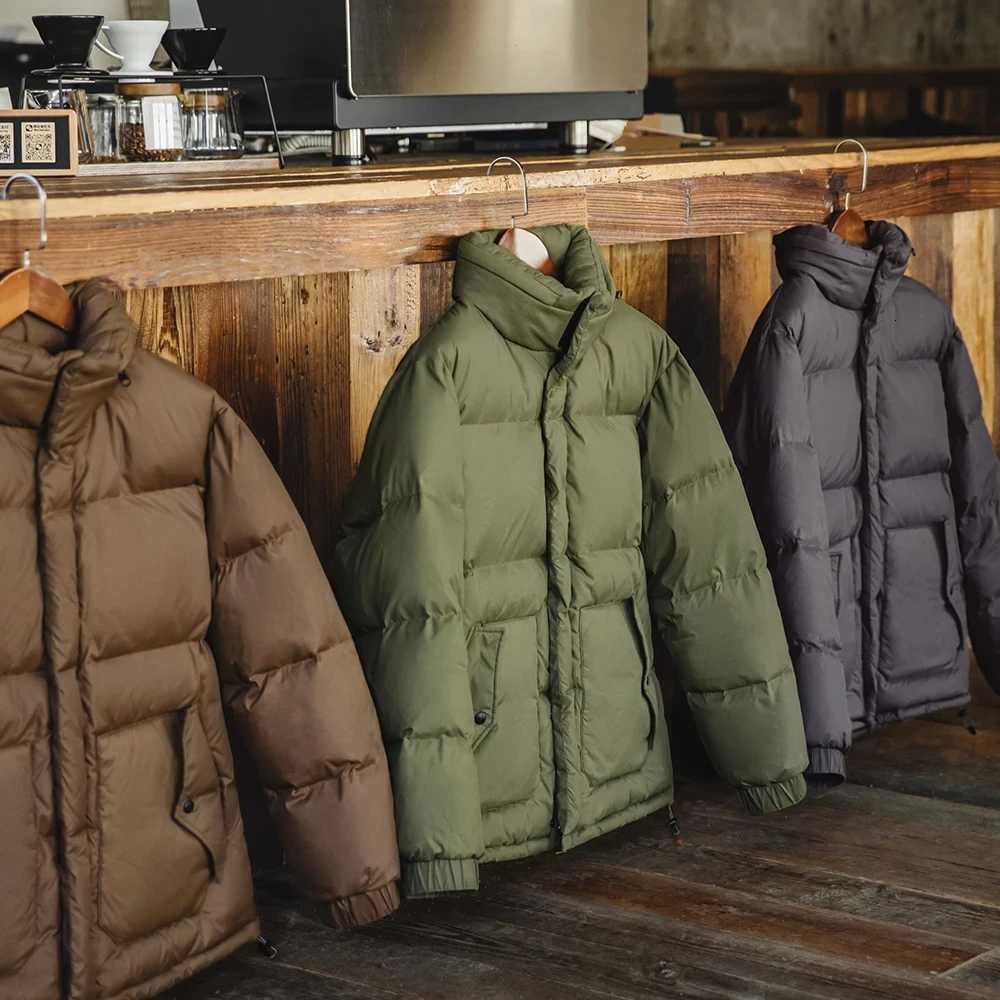 Mens Wax Surface 90% Down Jacket Men Removable Hooded Thickened Warm Winter Stand-up Collar Coat Mens Padded Outer Clothing X250725